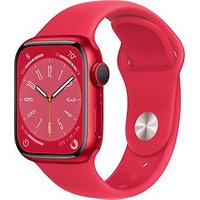 Apple Watch Series 8 41 mm kast van rood aluminium op rood sportbandje [Wi-Fi, (PRODUCT) RED Special Edition]