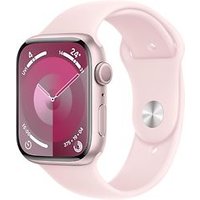 Apple Watch Series 9 45 mm aluminium kast roze op sportbandje S/M lichtroze [Wi-Fi]