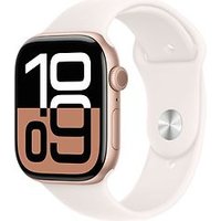 Apple Watch Series 10 46 mm aluminium kast roségoud op sportbandje S/M rosé [Wi-Fi]