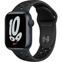 Apple Watch Nike Series 7 45 mm kast van middernacht aluminium met grijs/zwart Nike sportbandje [wifi]