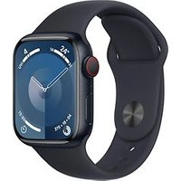 Apple Watch Series 9 41 mm aluminium kast middernacht op sportbandje S/M middernacht [Wi-Fi + Cellular]