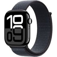 Apple Watch Series 10 46 mm aluminium kast gitzwart op solobandje inkt [Wi-Fi + Cellular]