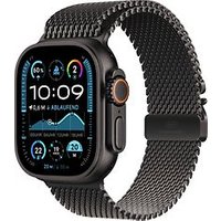 Apple Watch Ultra 2 49 mm titanium kast zwart op Milanees bandje Medium zwart [Wi-Fi + Cellular]