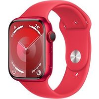 Apple Watch Series 9 45 mm aluminium kast rood op sportbandje S/M rood [Wi-Fi + Cellular, (PRODUCT) RED Special Edition]