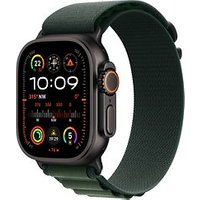 Apple Watch Ultra 2 49 mm titanium kast zwart op Alpine-bandje Small donkergroen [Wi-Fi + Cellular]