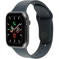 Apple Watch SE 44 mm kast van spacegrijs aluminium met zwart sportbandje [wifi]