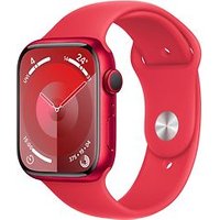 Apple Watch Series 9 45 mm aluminium kast rood op sportbandje S/M rood [Wi-Fi, (PRODUCT) RED Special Edition]