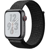 Apple Watch Nike+ Series 4 44 mm aluminium spacegrijs met geweven Nike sportbandje [wifi + cellular] zwart