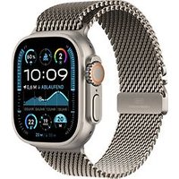 Apple Watch Ultra 2 49 mm titanium kast naturel op Milanees bandje Medium naturel [Wi-Fi + Cellular]