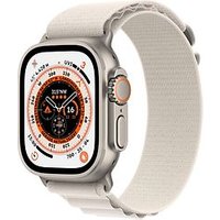 Apple Watch Ultra 49 mm titanium kast naturel op Large sterrenlicht Alpine-bandje [Wi-Fi + Cellular]