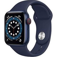 Apple Watch Series 6 40 mm kast van blauwe aluminium met blauw sportbandje [wifi + cellular]