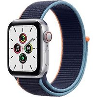 Apple Watch SE 40 mm kast van zilver aluminium met Sport Loop blauw [wifi + cellular]