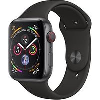 Apple Watch Series 4 44 mm aluminium spacegrijs met sportarmband [wifi + cellular] zwart