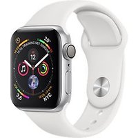 Apple Watch Series 4 40 mm aluminium zilver met sportarmband [wifi] wit