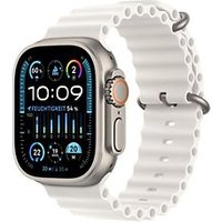 Apple Watch Ultra 2 49 mm titanium kast naturel op Ocean-bandje wit [Wi-Fi + Cellular]