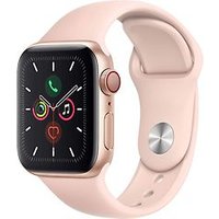 Apple Watch Series 5 40 mm kast van goud aluminium met roze sportbandje [wifi + cellular]