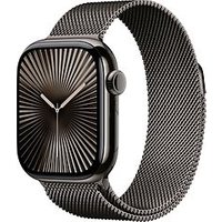 Apple Watch Series 10 42 mm titanium kast leisteen op Milanees bandje leisteen [Wi-Fi + Cellular]