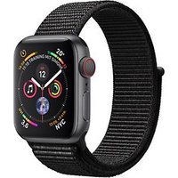 Apple Watch Series 4 40 mm aluminium spacegrijs met geweven sportbandje [wifi + cellular] zwart