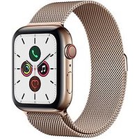 Apple Watch Series 5 44 mm roestvrij stalen kast goud op Milanees bandje goud [wifi + cellular]