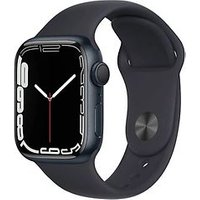 Apple Watch Series 7 41 mm kast van middernacht aluminium met middernacht sportbandje [wifi]