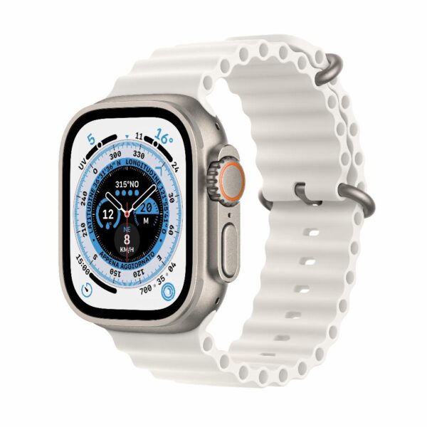 Refurbished Apple Watch Ultra 1 49 mm Ocean Wit Licht gebruikt