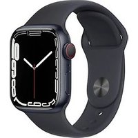 Apple Watch Series 7 41 mm kast van middernacht aluminium met middernacht sportbandje [wifi + cellular]