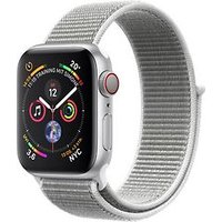 Apple Watch Series 4 40 mm aluminium zilver met geweven sportbandje [wifi + cellular] grijs