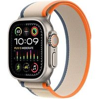 Apple Watch Ultra 2 49 mm titanium kast naturel op Trail-bandje M/L oranje/beige [Wi-Fi + Cellular]