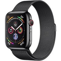 Apple Watch Series 4 44 mm edelstaal space zwart met milanese armband [wifi + cellular] space zwart